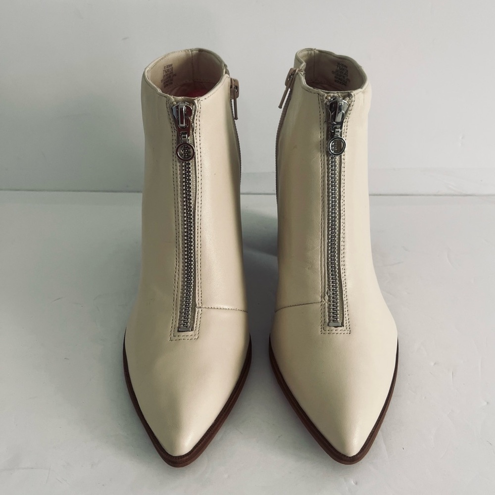 Sole Society $99 Desiray Cream Leather Pointed Toe Booties Size 7.5, 10 & 11 NEW - Picture 5 of 8